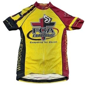 FCA Jakroo Fellowship of Christian Athletes Womens Bike Cycling Jersey Large New